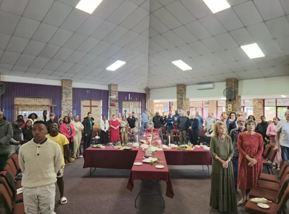 Church fellowship at Calvary Baptist Church